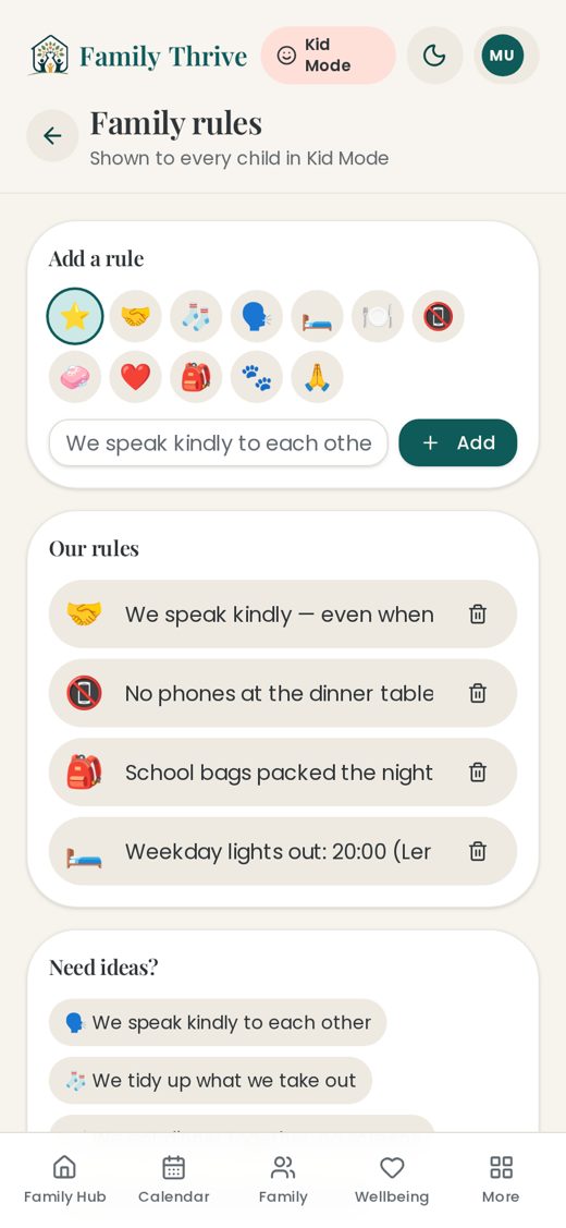 22. House rules — House rules everyone can see.